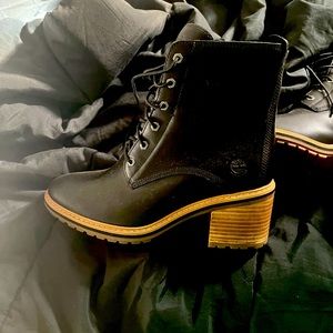 Black combat boots